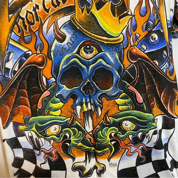 Modern Vintage Look Metallica McPhail Graphic T-shirt Double Sided NorCal Retro - Picture 4 of 4